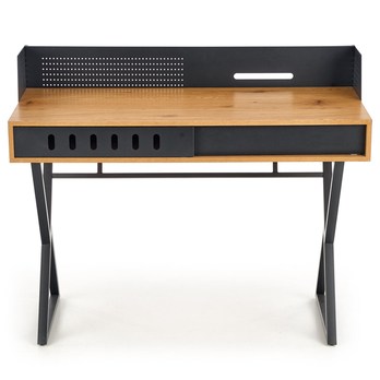 Písací stôl SCB-43 dub zlatý/čierna 3