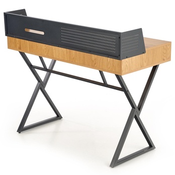 Písací stôl SCB-43 dub zlatý/čierna 5