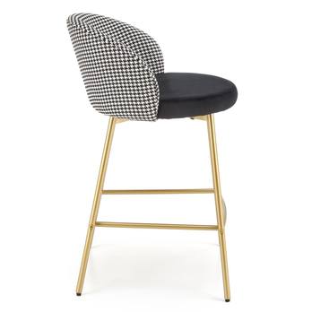 Barová stolička SCH-113 čierna/biela/zlatá 2