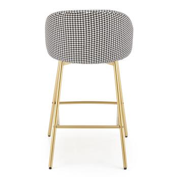 Barová stolička SCH-113 čierna/biela/zlatá 3