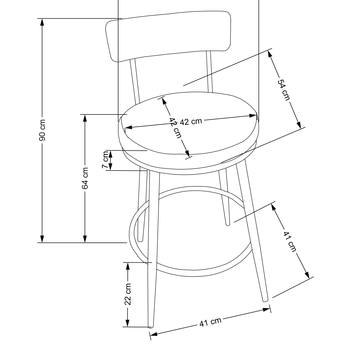 Barová stolička SCH-115 čierna/zlatá 5