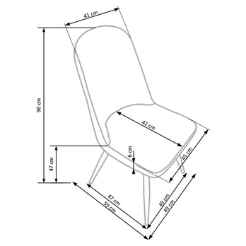 Jedálenská stolička SCK-214 dub medový/krémová 2