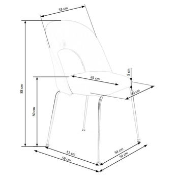 Jedálenská stolička SCK-385 ružová/zlatá 4