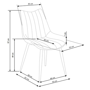 Jedálenská stolička SCK-388 tmavozelená/čierna 5