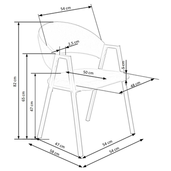 Jedálenská stolička SCK-473 tmavozelená 5