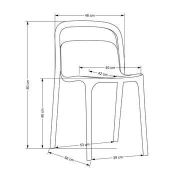 Jedálenská stolička SCK-490 mätová 6