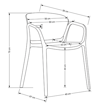 Jedálenská stolička SCK-491 horčicová 6