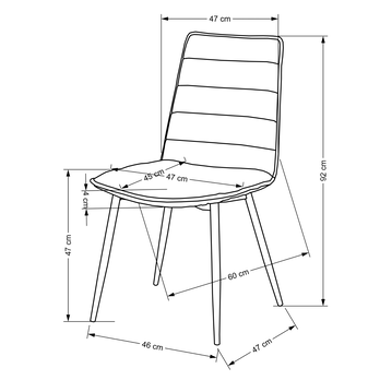 Jedálenská stolička SCK-493 sivá/čierna 6