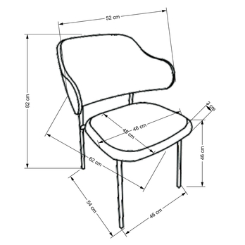 Jedálenská stolička SCK-497 sivá/čierna 5
