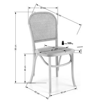 Jedálenská stolička SCK-502 prírodná 6