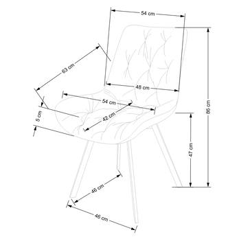 Jedálenská stolička SCK-519 tmavozelená 9