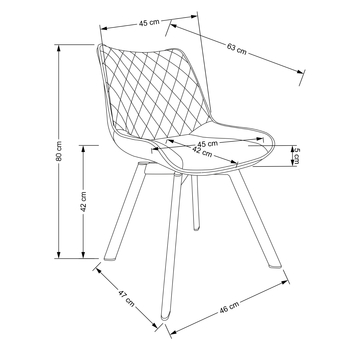 Jedálenská stolička SCK-520 tmavozelená 10