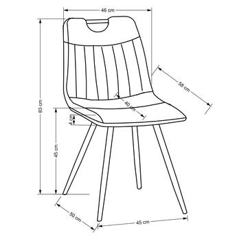 Jedálenská stolička SCK-521 čierna 9