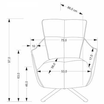 Kreslo SCOMPA cappuccino 11