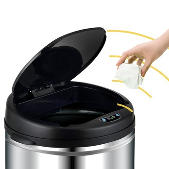 Bezdotykový kôš SCOPE čierna/strieborna, 40 l 2