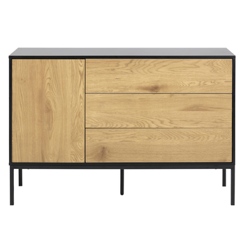 Komoda SEAFORD 120 matný divoký dub/matná čierna 3