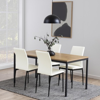 Jedálenský stôl SEAFORD 160 matný divoký dub/matná čierna 1