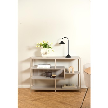 Regál/knižnica SEAFORD 19 sivá 1