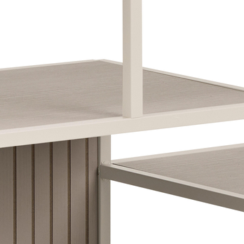 Regál/knižnica SEAFORD 19 sivá 6