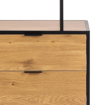 Regál/knižnica SEAFORD 21 dub divoký/čierna 5