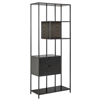 Regál/knižnica SEAFORD 21 čierna 4