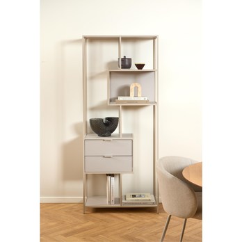 Regál/knižnica SEAFORD 21 sivá 2