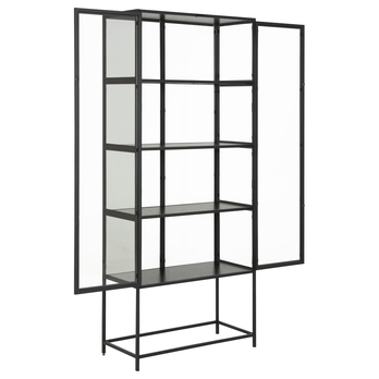 Vitrína SEAFORD 3 čierna 2