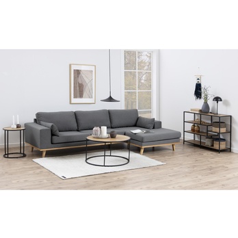 Konferenčný stolík SEAFORD 3 dub divoký/čierna 4