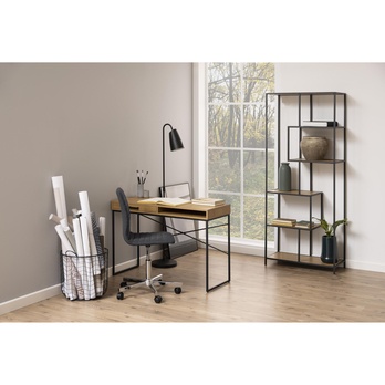 Písací stôl SEAFORD 4 dub/čierna 1