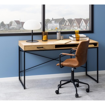 Písací stôl SEAFORD 5 dub/čierna 1