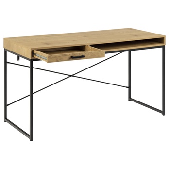 Písací stôl SEAFORD 5 dub/čierna 2