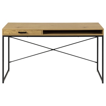 Písací stôl SEAFORD 5 dub/čierna 4