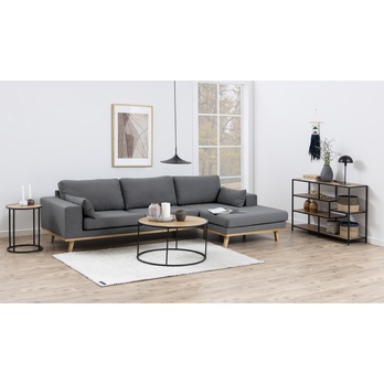 Odkladací stolík SEAFORD dub/čierna 2