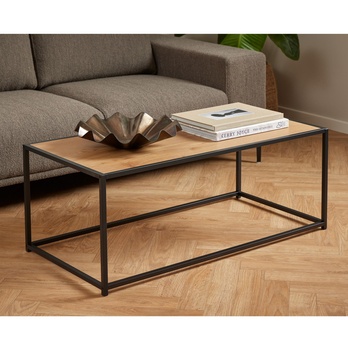 Konferenčný stolík SEAFORD dub divoký/čierna 6