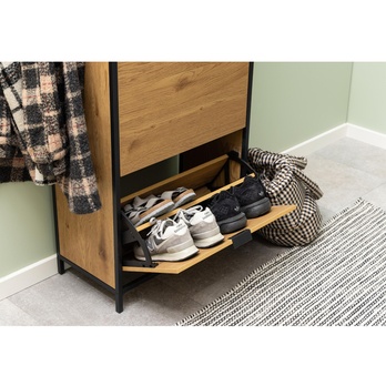 Skrinka na topánky SEAFORD čierna/matná čierna 3