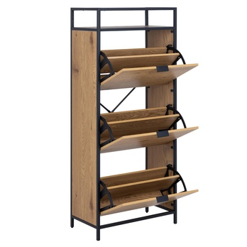 Skrinka na topánky SEAFORD čierna/matná čierna 10