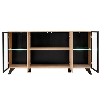 Komoda SEAN prírodná/čierna 2