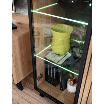 Komoda SEAN prírodná/čierna 11