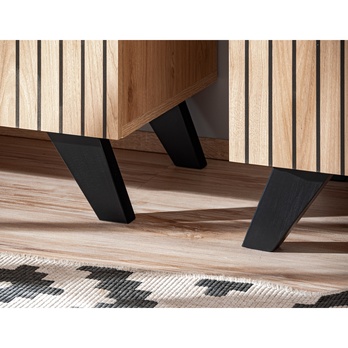 TV komoda SEAN prírodná/čierna 6