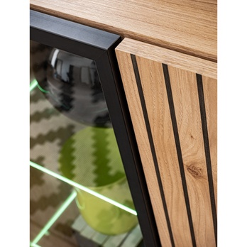 Komoda SEAN prírodná/čierna 7