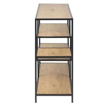 Regál SEANO čierna/divoký dub, šírka 114 cm 3