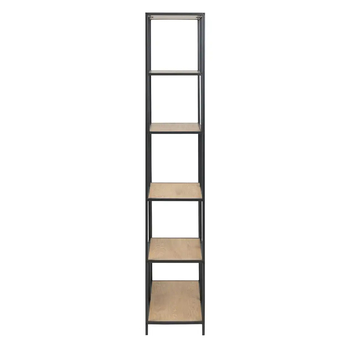 Regál SEANO čierna/divoký dub, šírka 77 cm 3