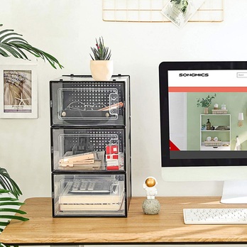 Skrinka na topánky SEE čierna 2