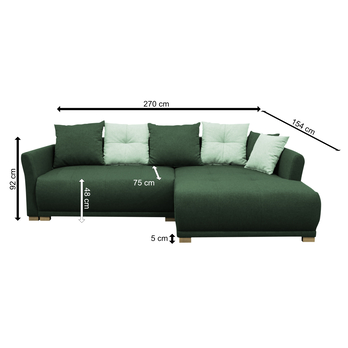 Sedacia súprava SELAVI pravá, zelená 10