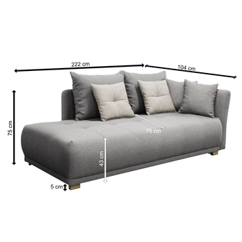 Pohovka/Diván SELAVI pravá, svetlosivá 9