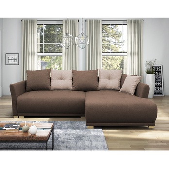 Sedacia súprava SELAVI pravá, hnedá 1