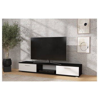 TV stolík SELLA čierna matná/biela matná 1