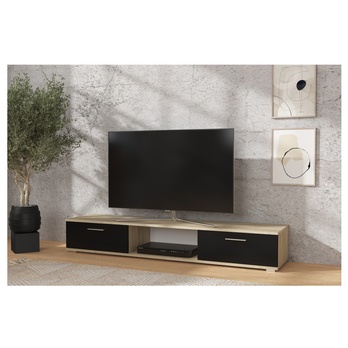 TV stolík SELLA dub sonoma/čierna matná 1