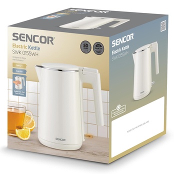 Rýchlovarná kanvica SENCOR SWK 0155WH biela, objem 1 l 11