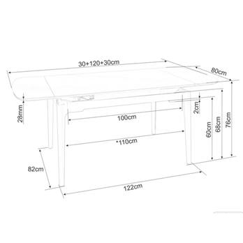 Jedálenský stôl SENTO čierna 8